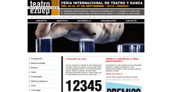 Desktop Screenshot of feriadeteatroydanza.com